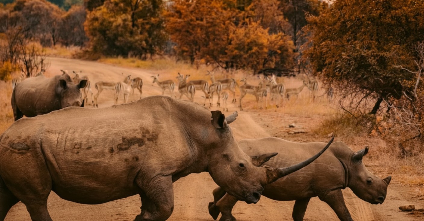 Rhinoceroses in the wild